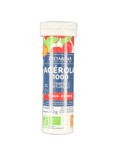 Acérola 1000 Vitamine C Naturelle 12 Comprimés