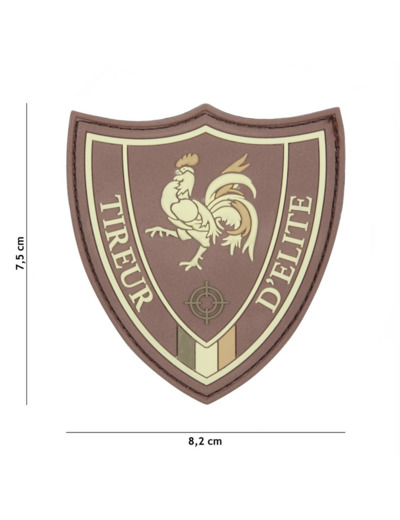 Patch 3D PVC Tireur d'élite (marron)