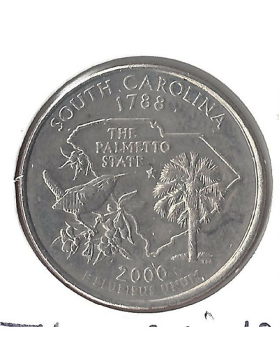 AMERIQUE (U.S.A)  1/4 DOLLAR 2000 P SOUTH CAROLINA SUP