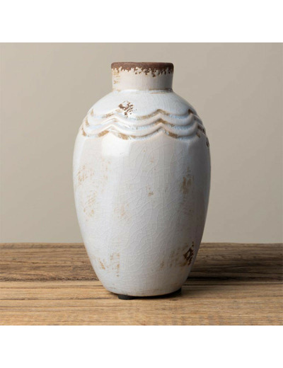 Vase blanc Grâce 15x9cm