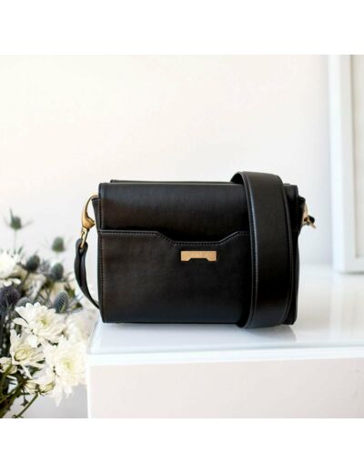 Sac Bandoulière en Cuir Vegan Noir