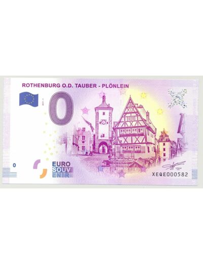 ALLEMAGNE 2017-1 ROTHENBURG O.D TAUBER  BILLET SOUVENIR 0 EURO TOURISTIQUE NEUF