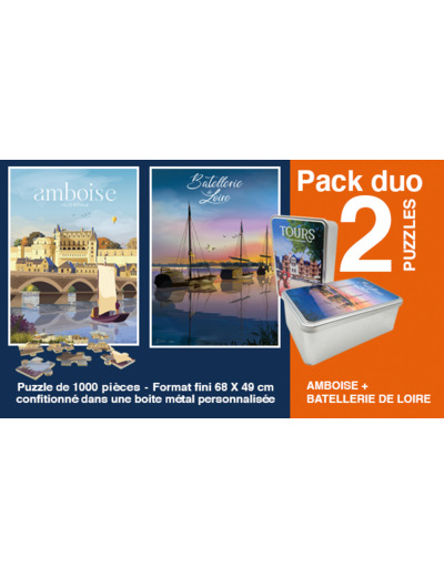 PACK DUO - Puzzles Amboise et Batellerie de Loire