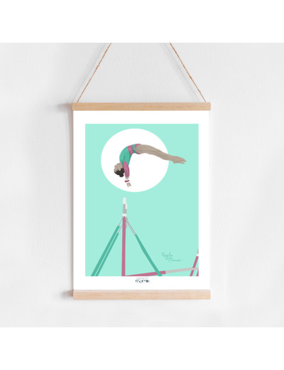 Affiche Gymnastique "Les Barres" - Collection Kaylia Nemour