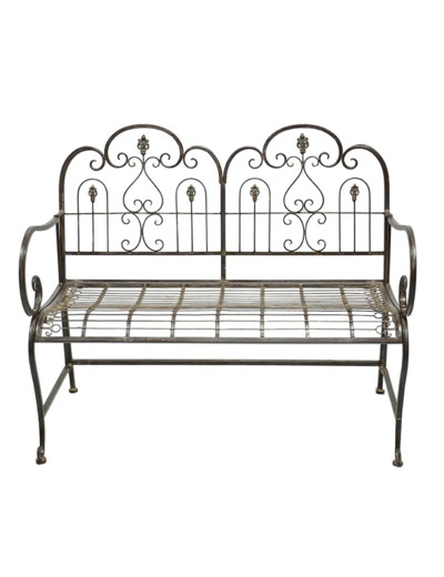 Banc jardin fer vintage 95x12x112cm