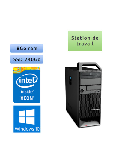 Lenovo ThinkStation S20 TW - Windows 10 - W3505 8GB 240GB SSD - Ordinateur Tour Workstation PC