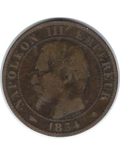 FRANCE 5 CENTIMES NAPOLEON III 1854 MA etat TB+