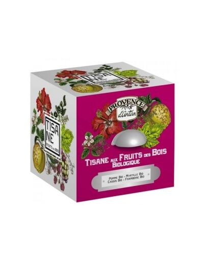 Tisane Be Cube Fruits des bois bio 24 sachets 60g boite métal