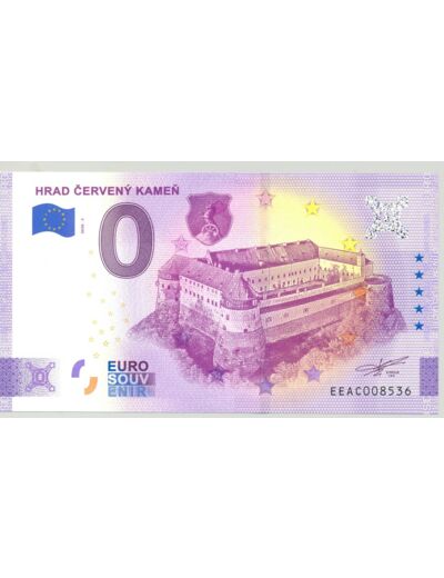 SLOVAQUIE 2020-2 HRAD CERVENY KAMEN BILLET SOUVENIR 0 EURO TOURISTIQUE  NEUF