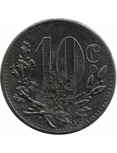ALGERIE - ALGER 10 CENTIMES 1916 TTB vernie