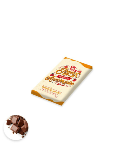 Tablette Joyeux Anniversaire Chocolat Lait et Petits Beurres