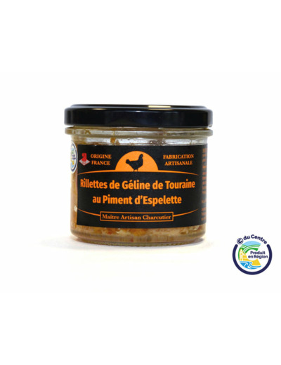 Rillettes de Géline de Touraine au Piment d’Espelette 80 g