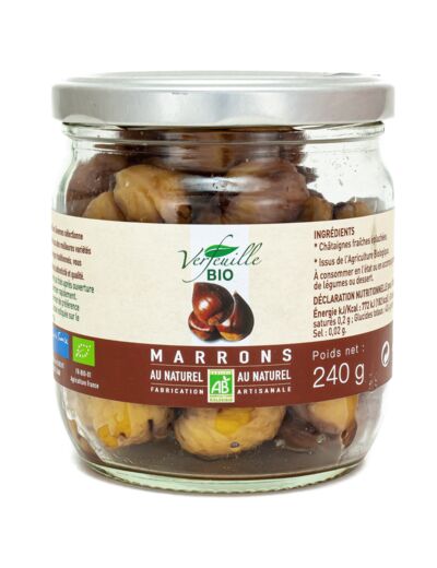 Marrons au Naturel Bio 240g