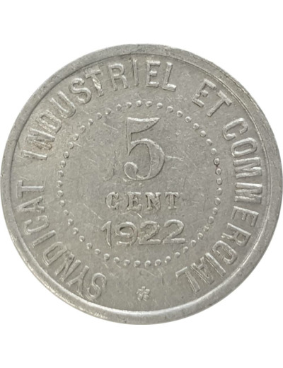 41 LOIR ET CHER - BLOIS 5 CENTIMES 1922 TTB+ GE1.1