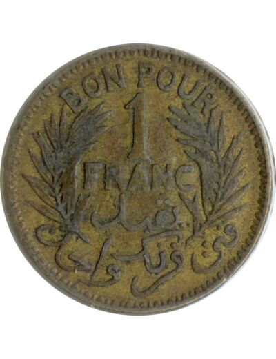 TUNISIE 1 FRANC 1945 TTB-