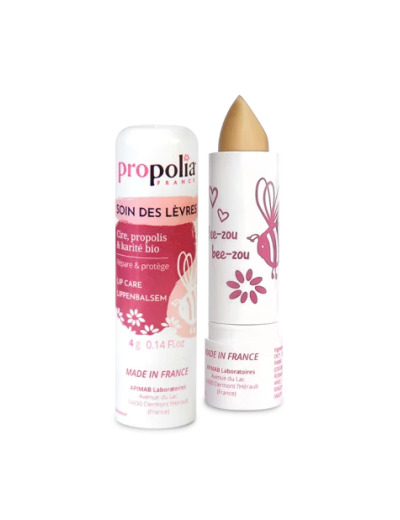Baume à Lèvres Propolis, Karité, Cire de Propolis Stick 4ml