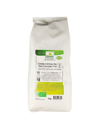 Farine d'Epeautre Demi-Complète T110 1kg Bio