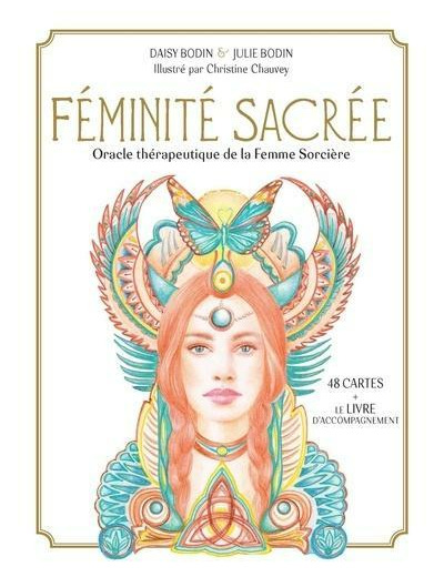 Coffret Féminité sacrée - Oracle thérapeutique de la Femme Sorcière. Avec 48 cartes et 1 livret d'accompagnement