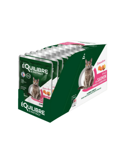 Équilibre & Instinct, Effilés au saumon, ananas & cranberries - 12 x 85g