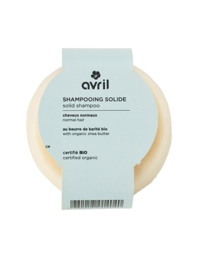 Shampooing solide cheveux normaux Bio – Avril 85g*