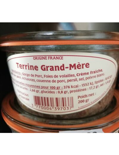 Terrine grand mère