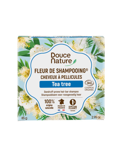 Fleur de Shampooing solide antipelliculaire Argile blanche et tea tree 85g