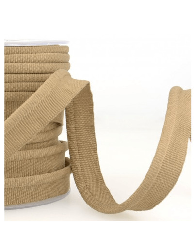 Simple passepoil beige foncé 519 C43 8mm 100%polyester le mètre 519C43