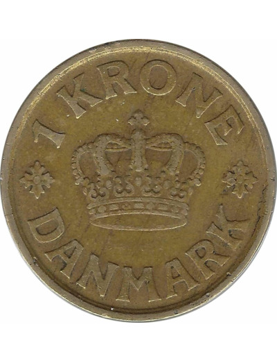 DANEMARK 1 KRONE 1926 HCNGJ TB+