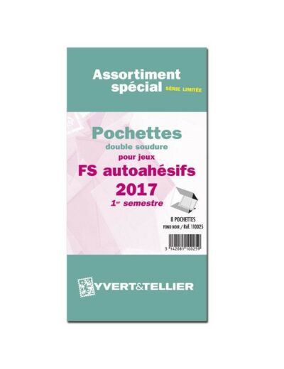 ASSORTIMENT POCHETTE DOUBLE SOUDURE 2017 Autoadhésifs 1er semestre (Yvert)