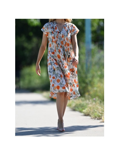 robe DRESS ADDICT LESS ou LAURA EN ROBE coton froissé
