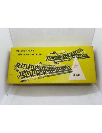 MARKLIN 5121 - RAIL PAIRE D'AIGUILLAGE A COMMANDE MANUELLE BOITE D'ORIGINE