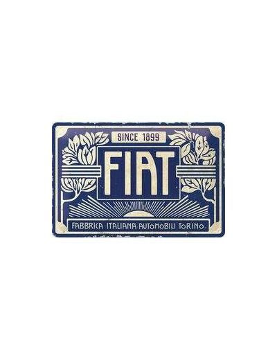 Plaque métal - FIAT since 1899 - 20 x 30 cm .