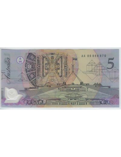 AUSTRALIE 5 DOLLARS ND (1992) SERIE AA SPL