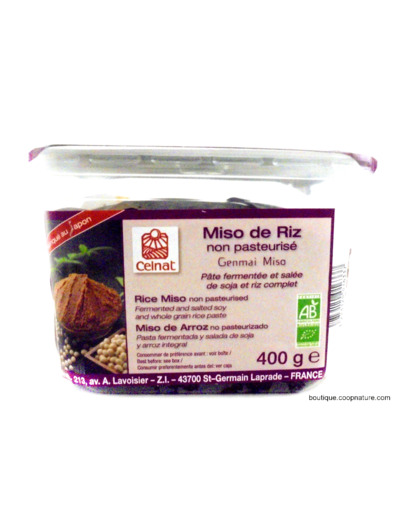 Miso de Riz Non Pasteurisé Bio 400g