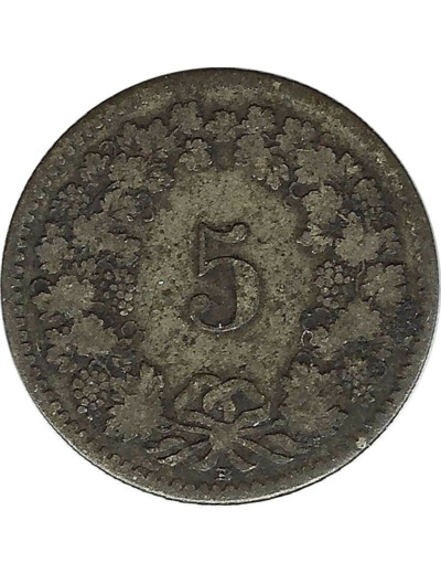 SUISSE 5 RAPPEN 1850 BB TB