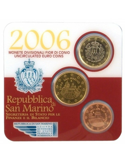 SAINT MARIN 2006 Minikit (3 monnaies)