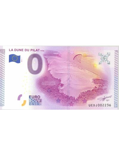 33 TESTE DE BUCH 2015-1 LA DUNE DU PILAT BILLET SOUVENIR 0 EURO NEUF