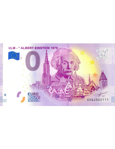 ALLEMAGNE 2020-1ULM ALBERT EINSTEIN BILLET SOUVENIR 0 EURO TOURISTIQUE  NEUF