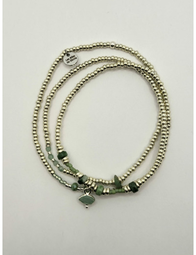 BRACELET MULTIRANGS SAND SILVER VERTUS