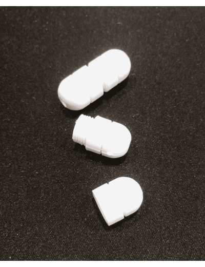 Cache-noeud plastique Blanc 10pièces HM411370