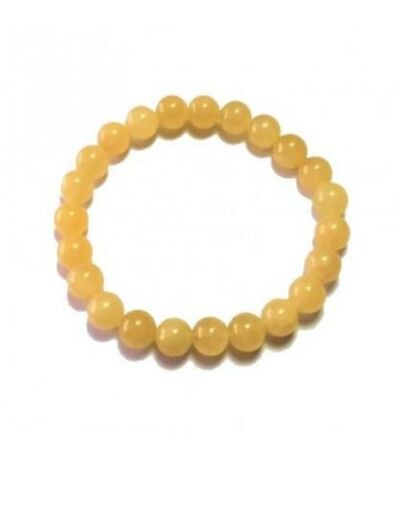 Bracelet en calcite jaune/orange 8 mm