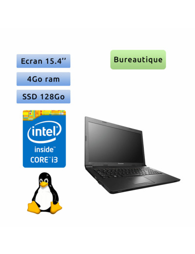 Lenovo ThinkPad B590 - Linux - i3 4Go 128Go SSD - 15.4 - Ordinateur Portable PC