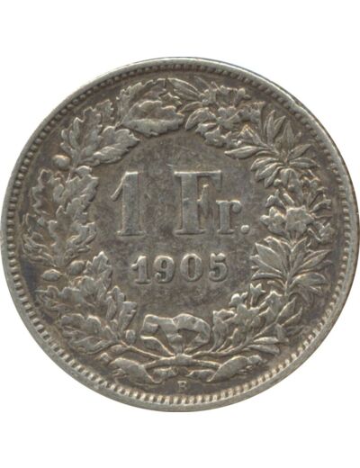 SUISSE 1 FRANC 1905 B TB+