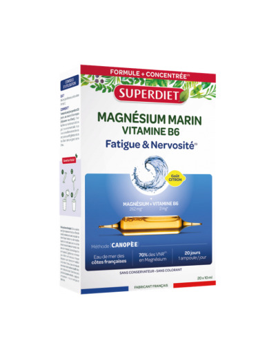Magnesium + Vitamine B6 20 ampoules de 10ml