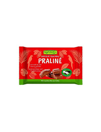 Chocolat lait praline 34% 100g Rapunzel