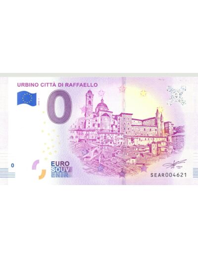 ITALIE 2018-1 URBINO CITTA DI RAFFAELLO BILLET SOUVENIR 0 EURO TOURISTIQUE NEUF