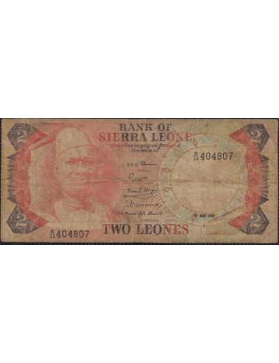 SIERRA LEONE 2 LEONES 1-5-1980 SERIE B34 TB (W6e)