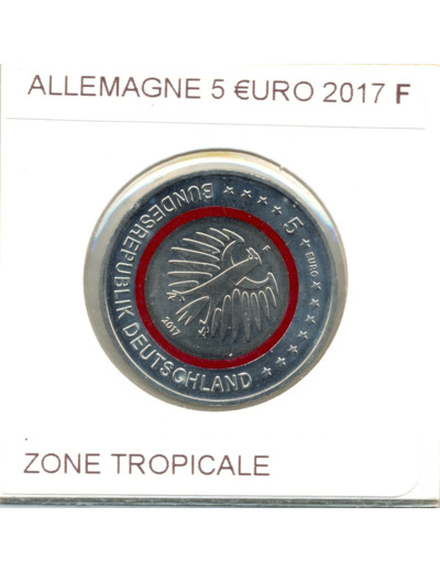 ALLEMAGNE 2017 F 5 EURO ZONE TROPICALE SUP