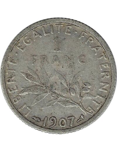 FRANCE 1 FRANC ROTY 1907 TB