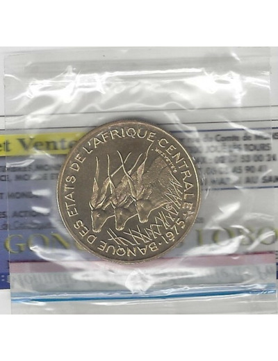 BANQUE DES ETATS DE L'AFRIQUE CENTRALE B.E.A.C ( central african states ) 25 FRANCS 1975 ESSAI